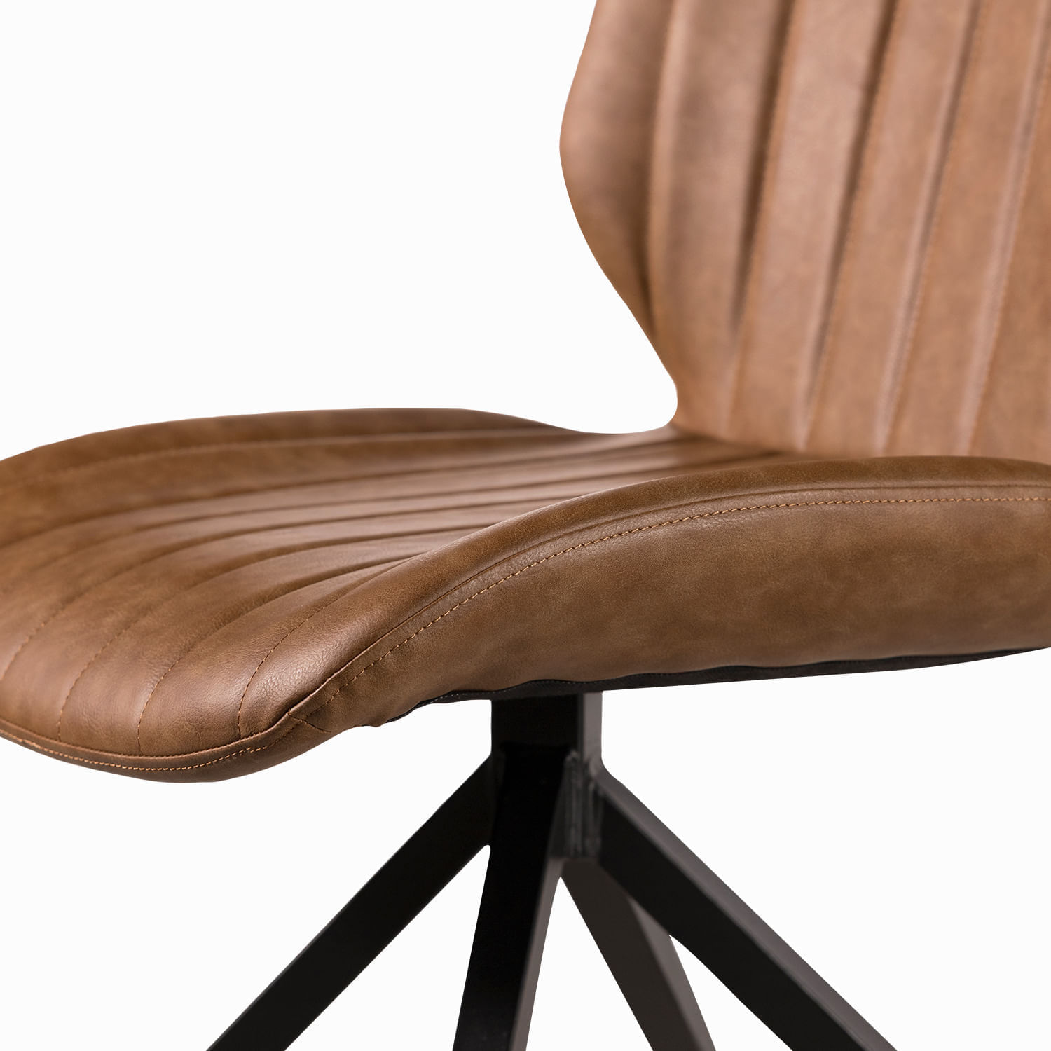 Silla de comedor lineas pata asterisco camel img #3