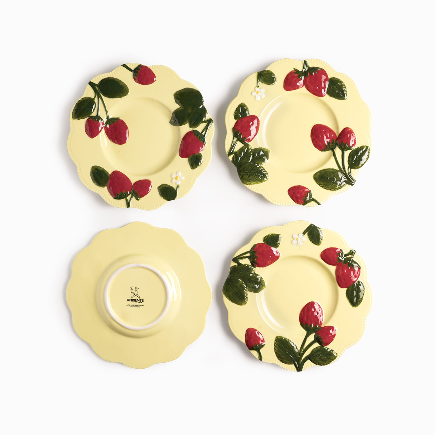 Plato mediano fresa 21cm set x4 img #1