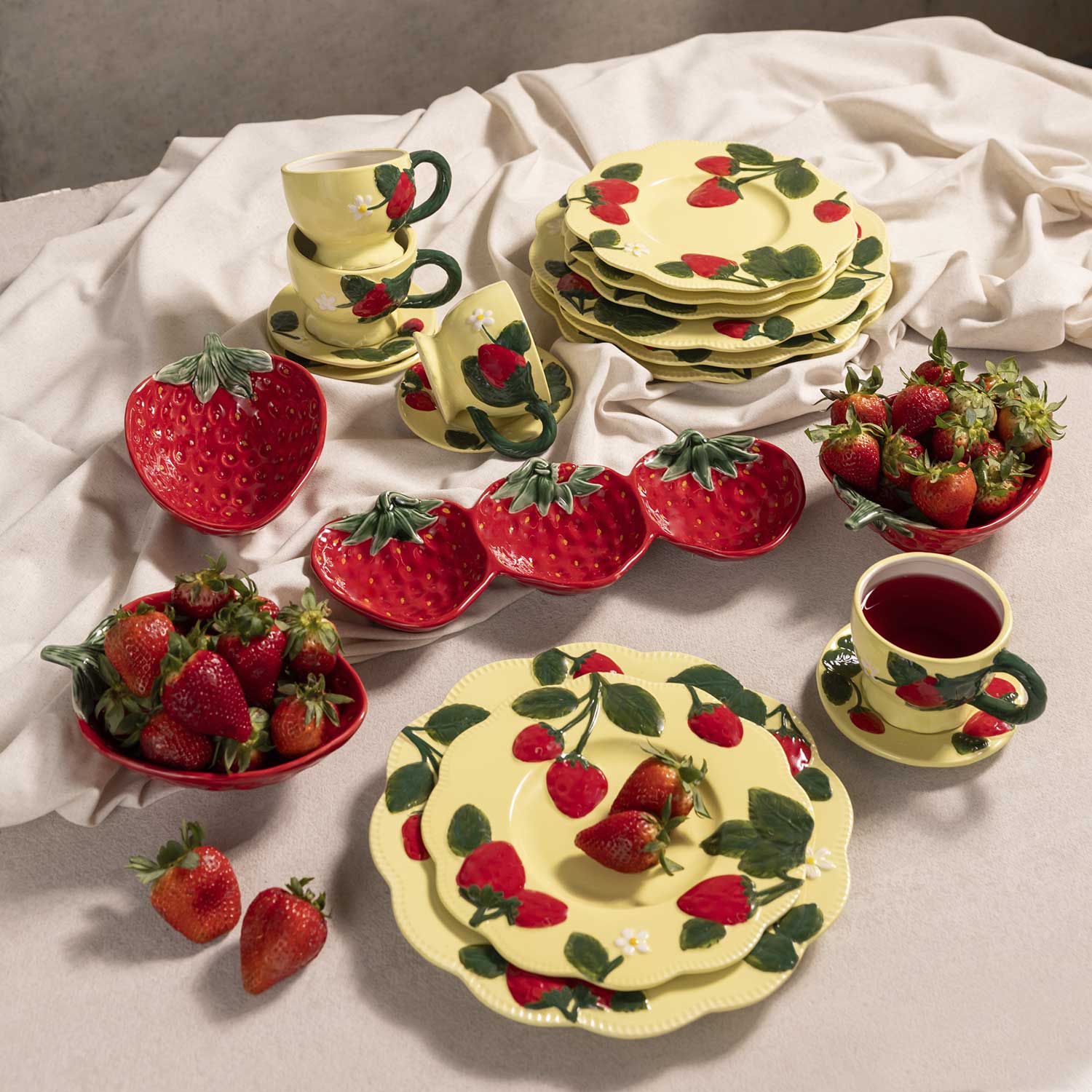 Plato mediano fresa 21cm set x4 img #4
