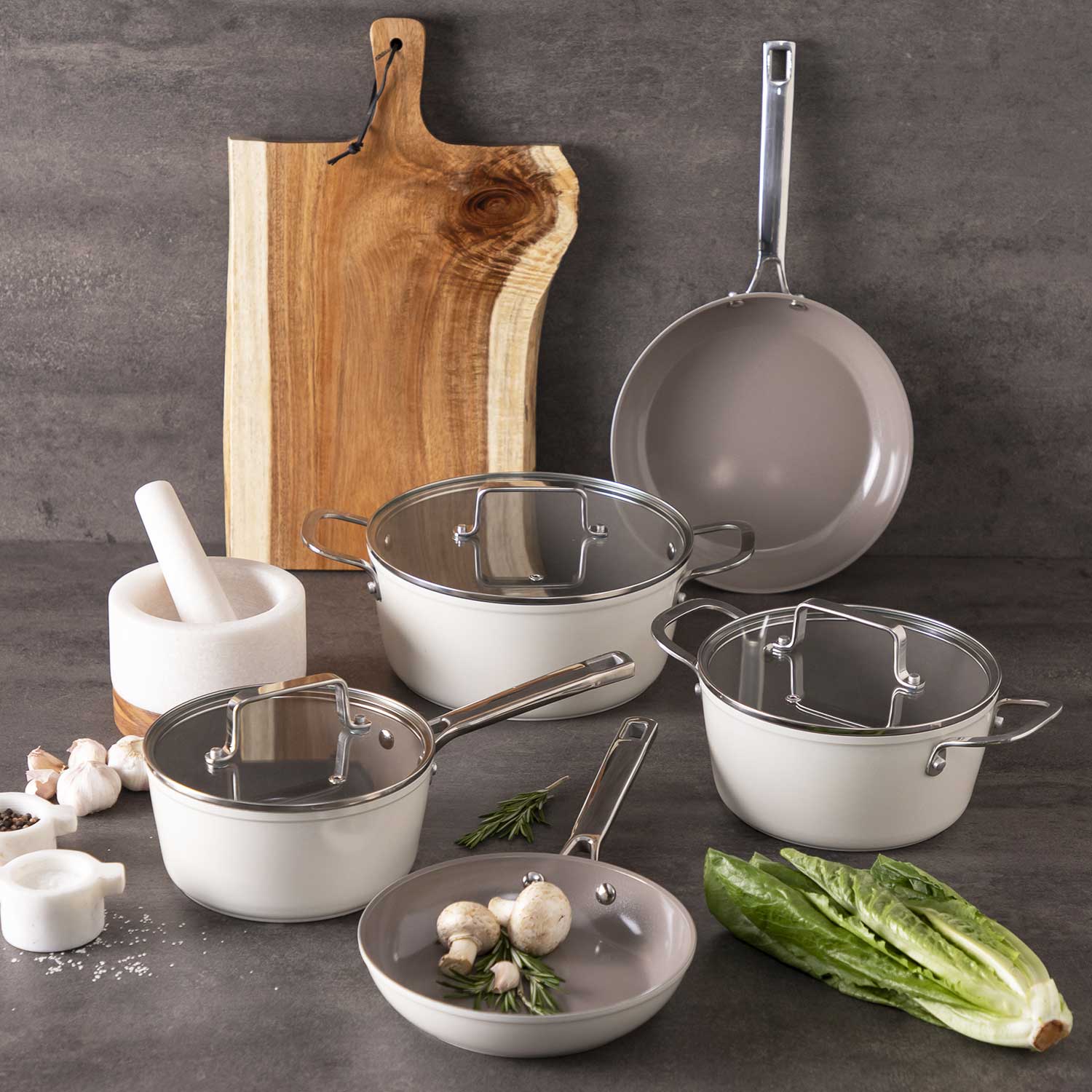 Set de ollas marfil 8pcs img #2