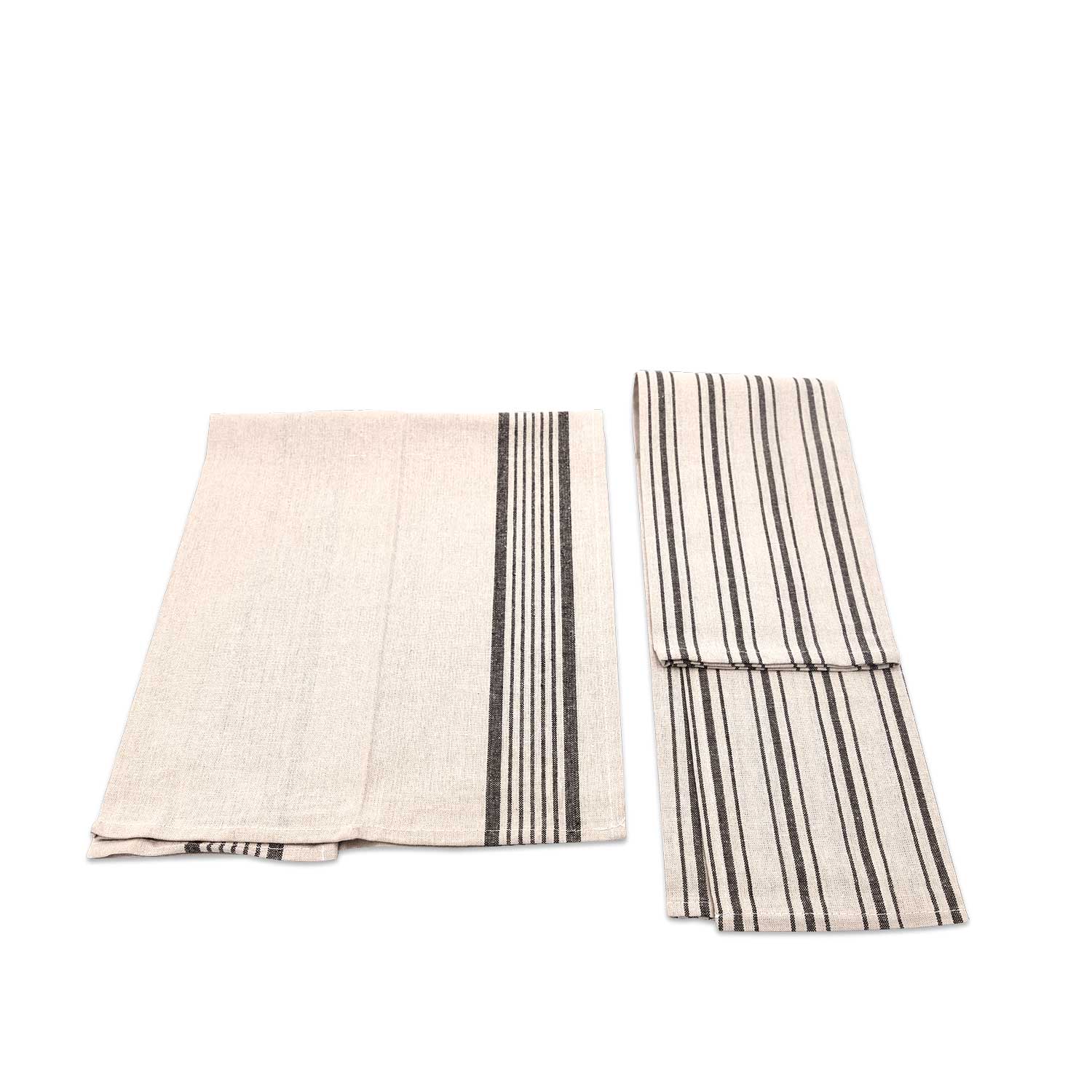 Toallas de cocina beige-gris setx2 img #2