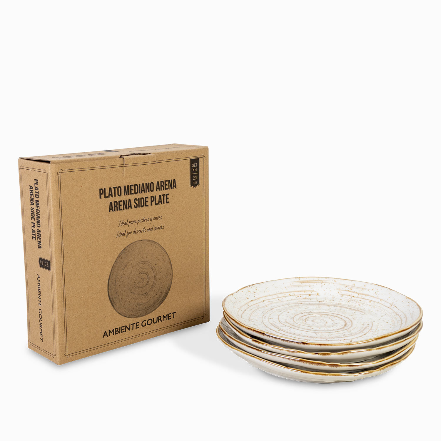 Plato mediano Arena 20cm set x4 img #1