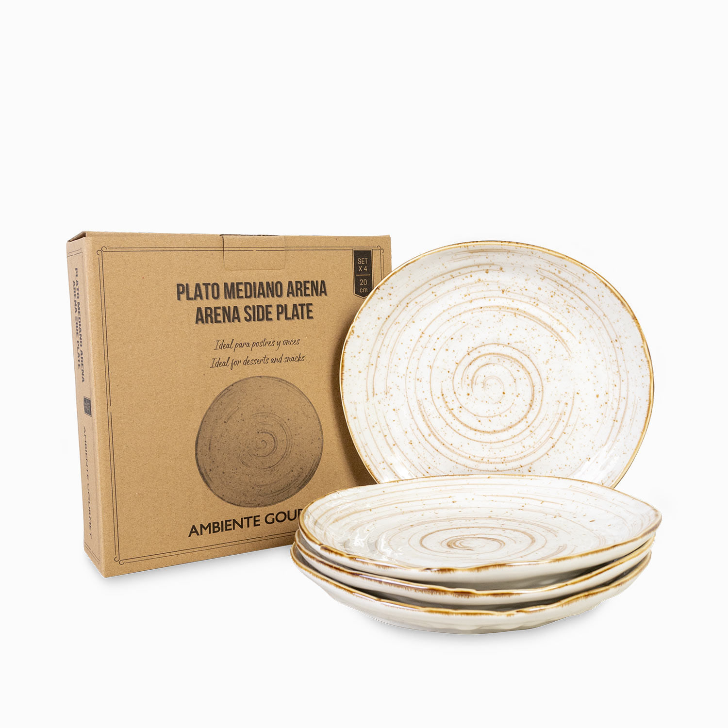 Plato mediano Arena 20cm set x4 img #2