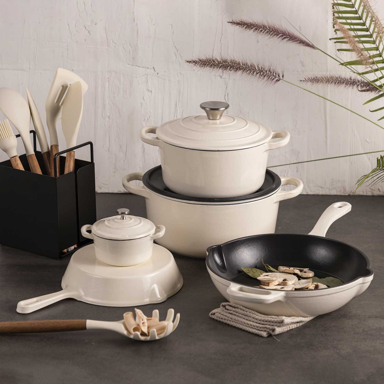 Sartén blanco en hierro fundido 26cm img #3