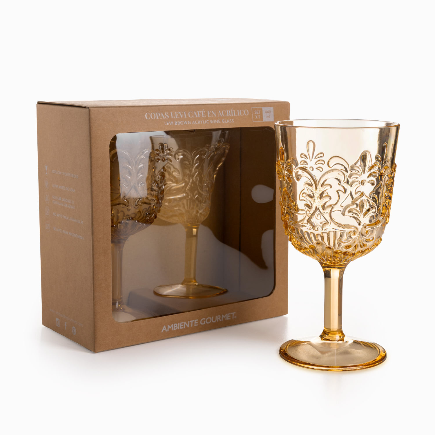 Copa Levi café 440ml set x2 img #5