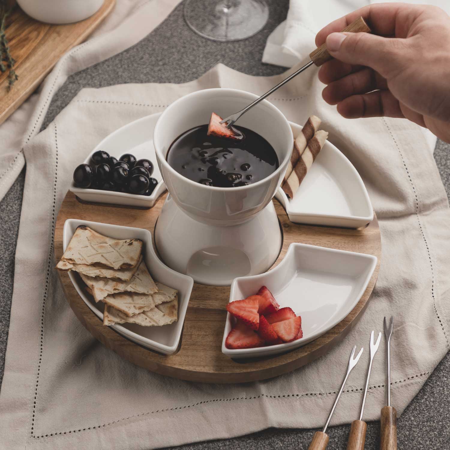 Set para fondue con pinchos img #2