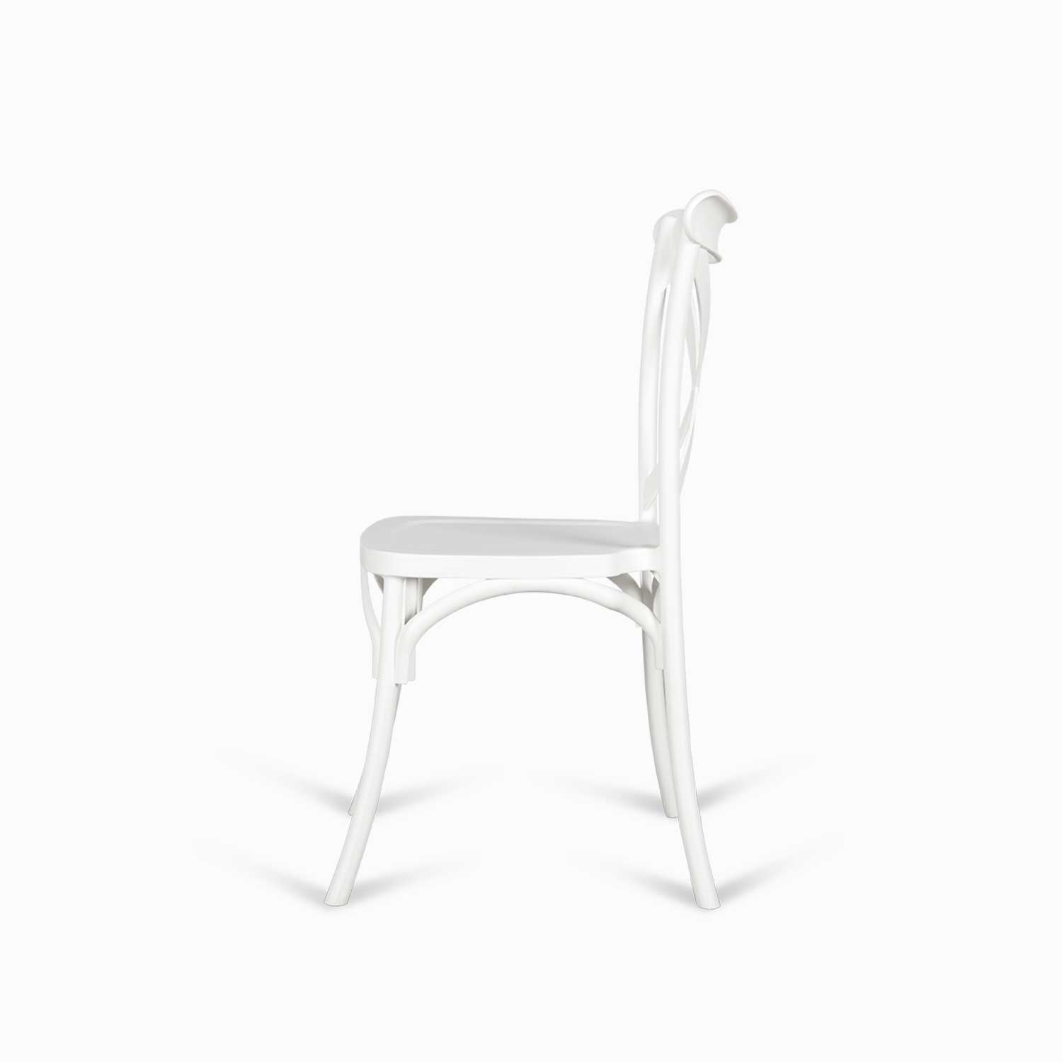 Silla X blanca en plástico apilable img #4