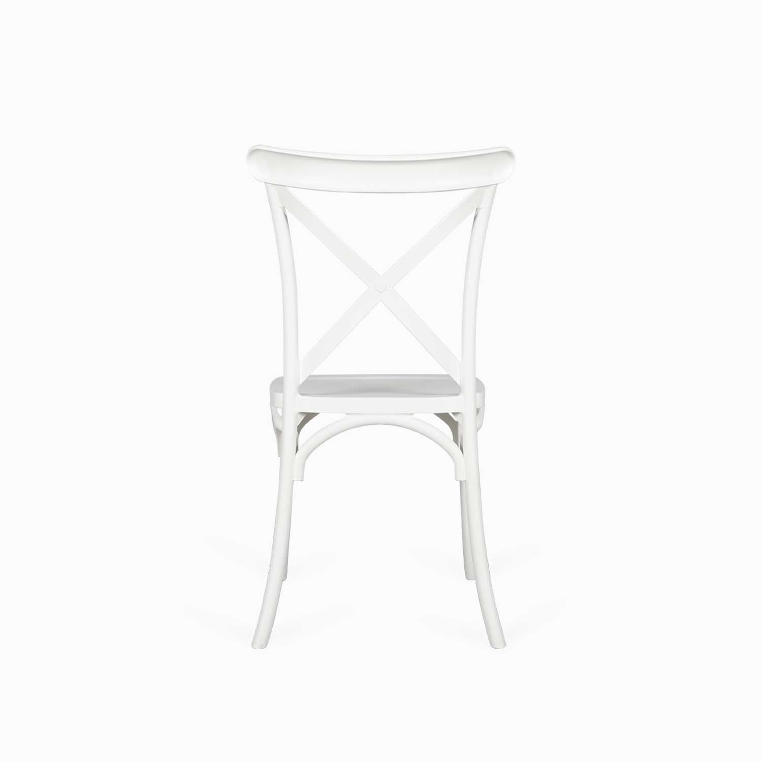 Silla X blanca en plástico apilable img #5