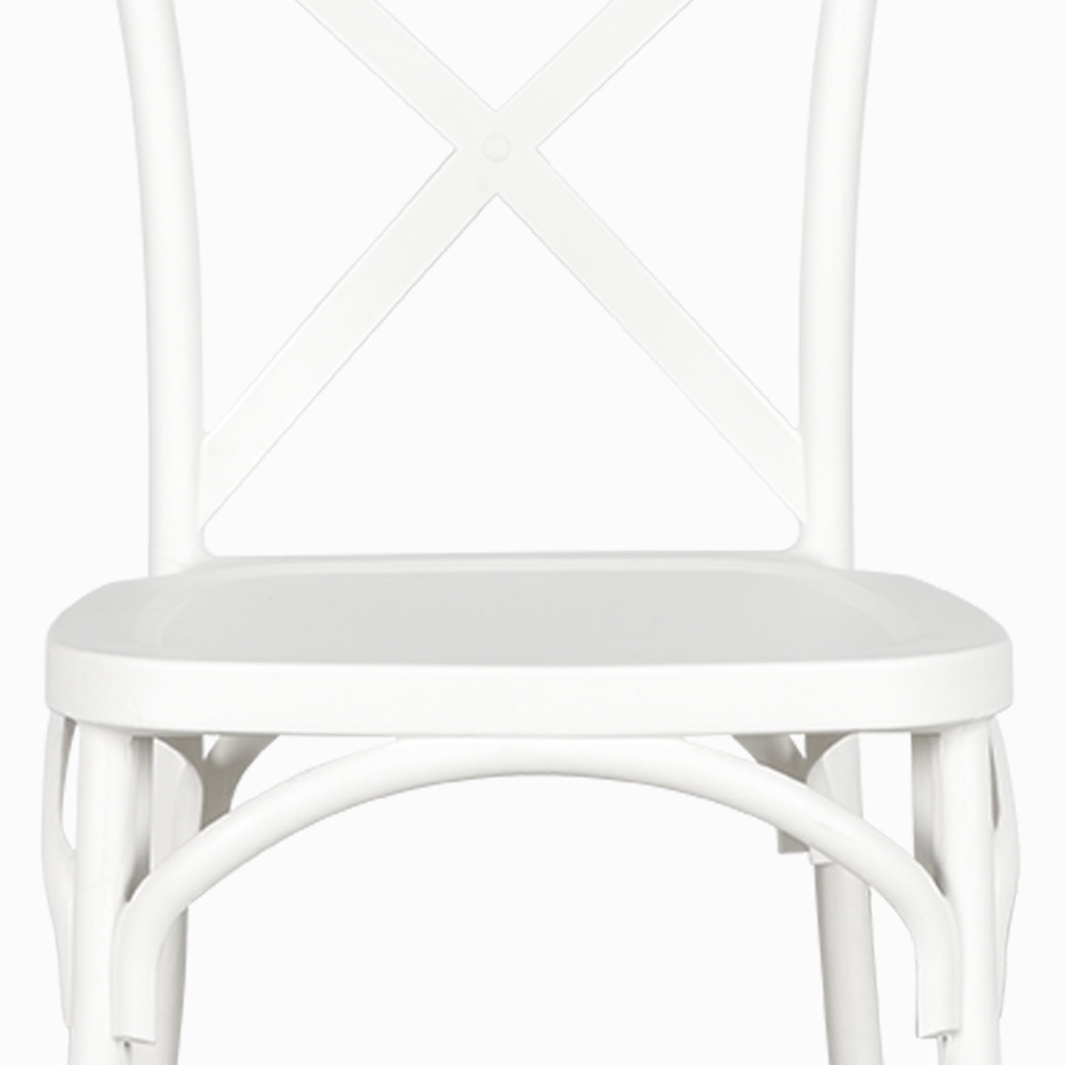 Silla X blanca en plástico apilable img #3