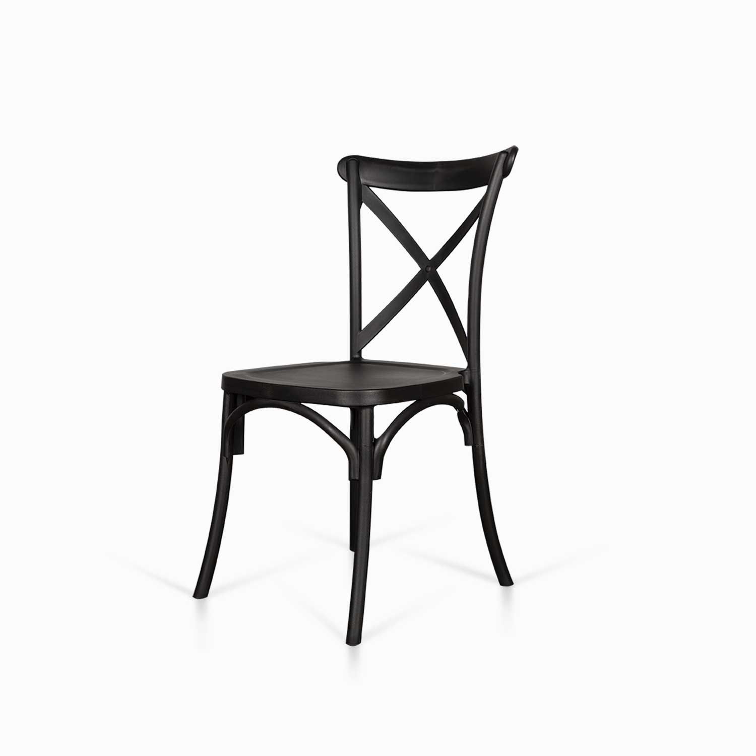 Silla X negra en plástico apilable img #1