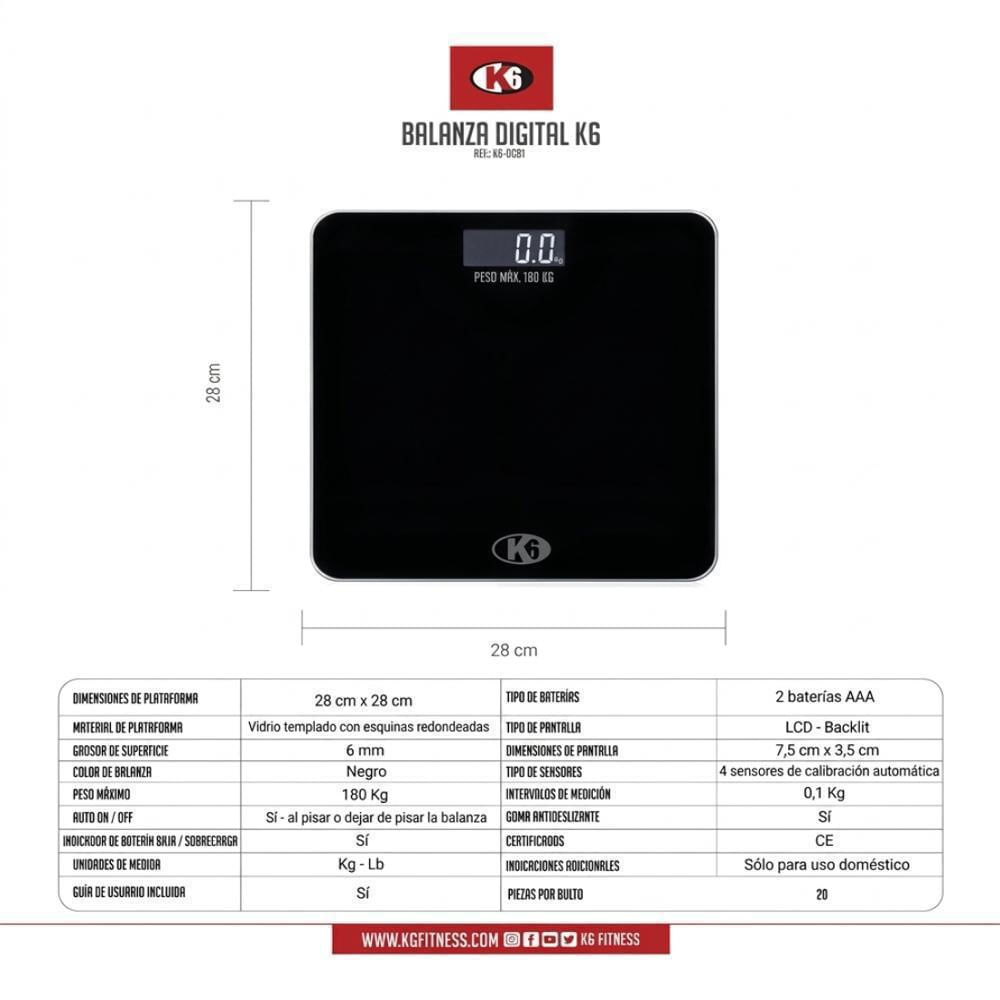 Balanza Digital Con Bluetooth K6 img #2