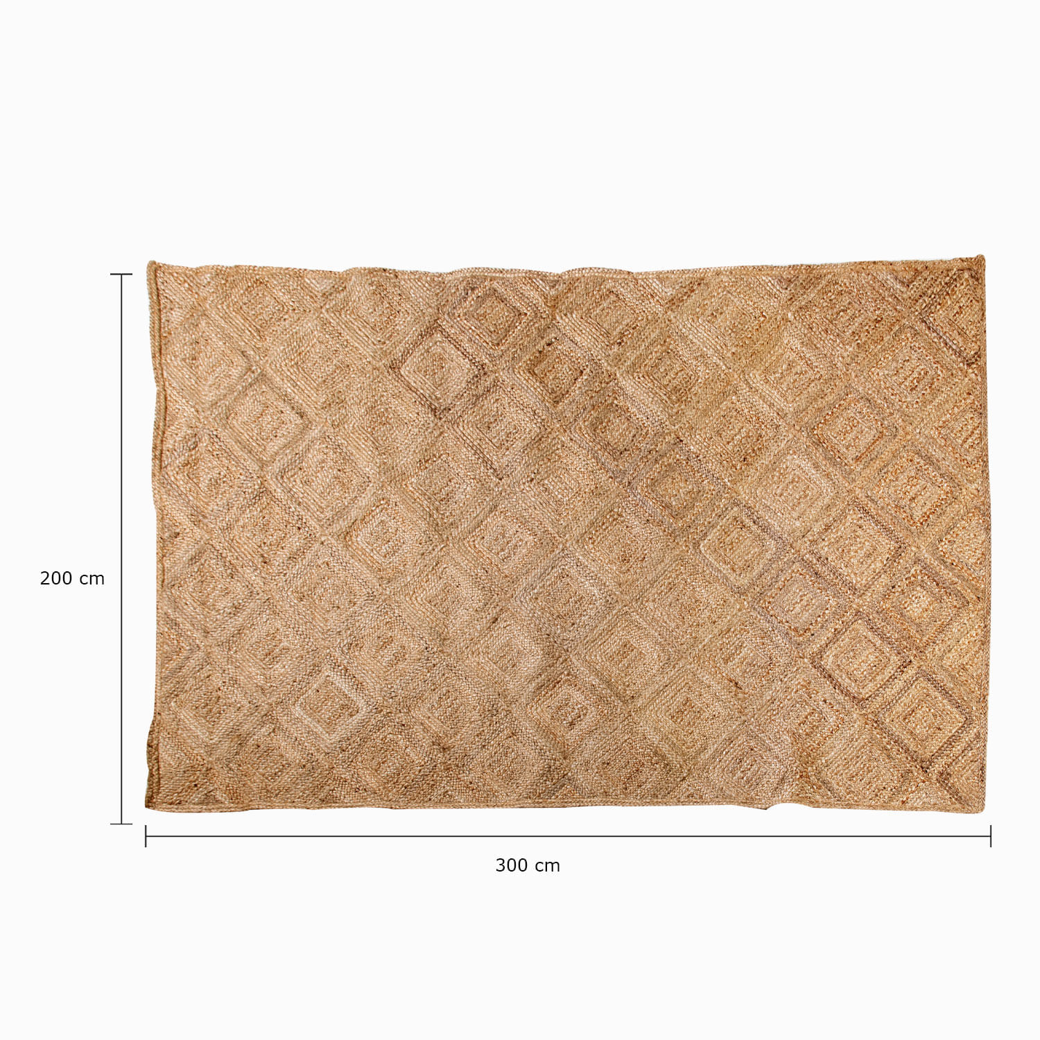 Tapete Yute rombos natural 200x300cm img #3