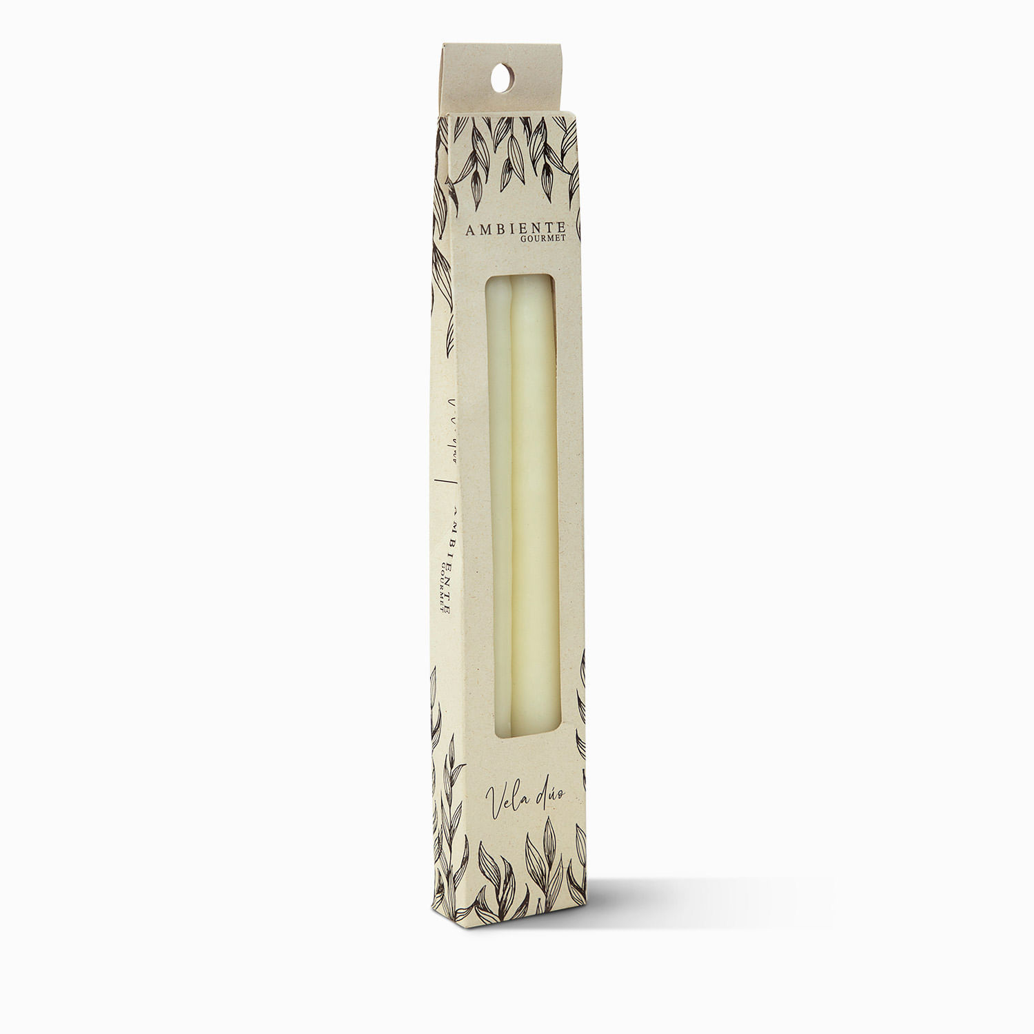 Vela duo candelabro x 2 uds marfil img #1