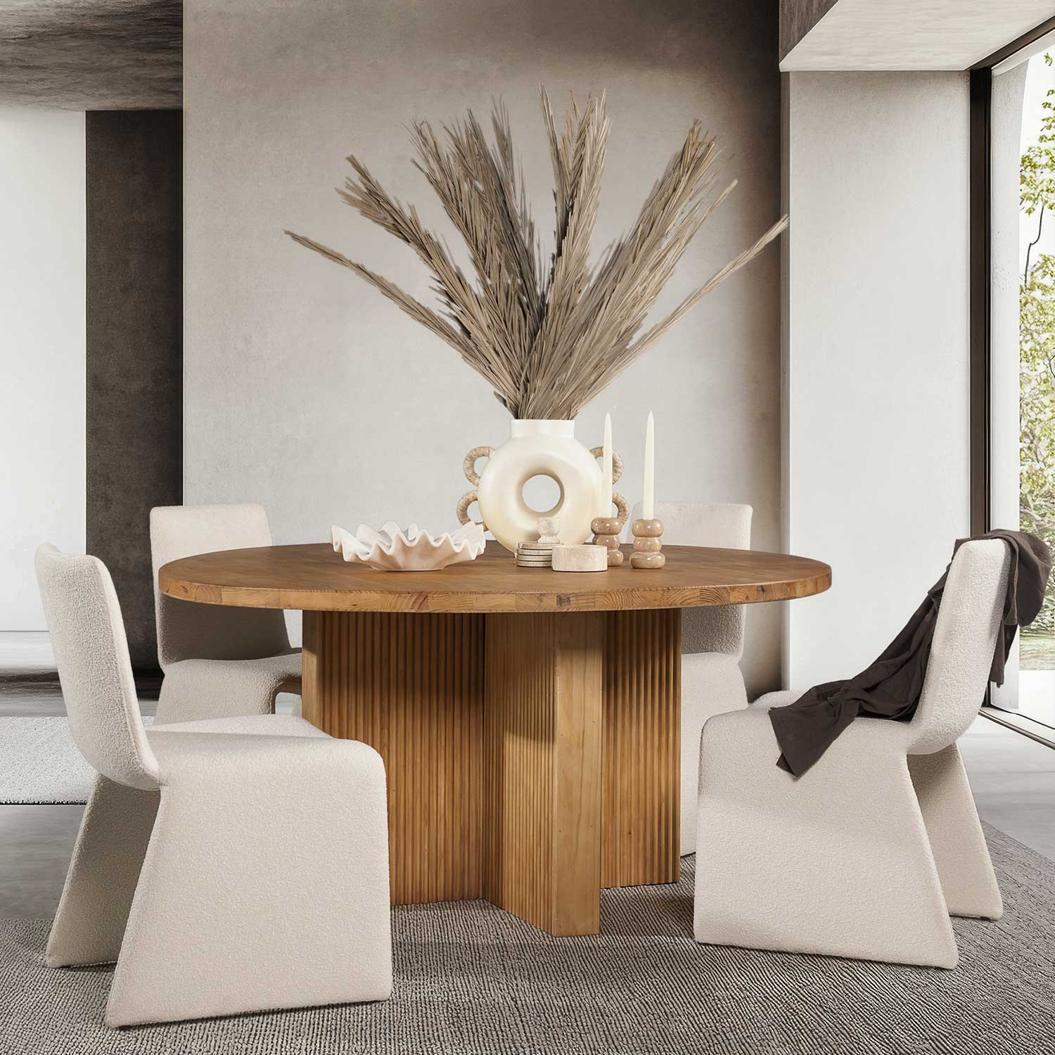 Silla de comedor Falcon beige 85x52x59 img #2