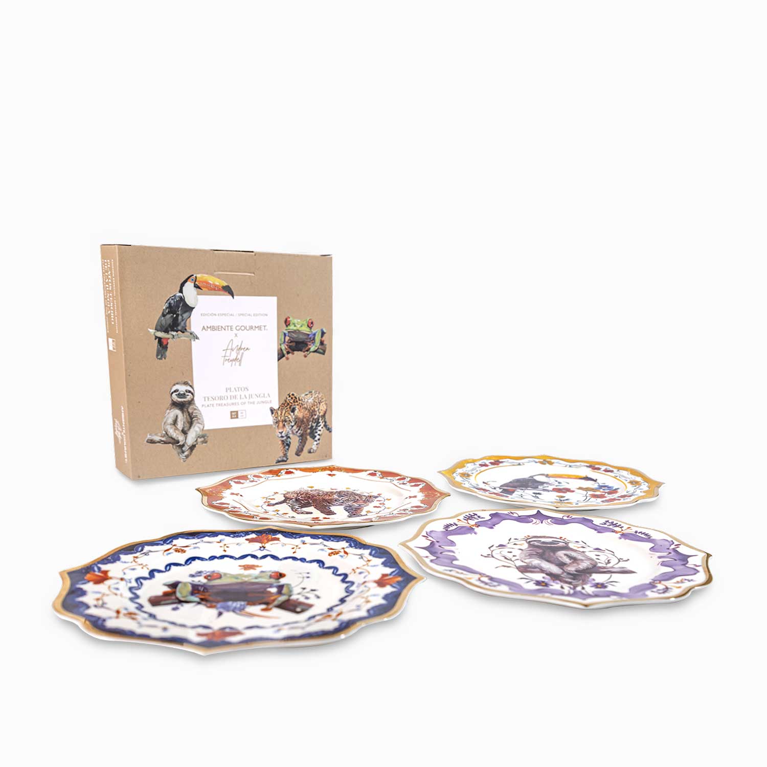 Plato tesoro Jungla 20cm set x4 img #2