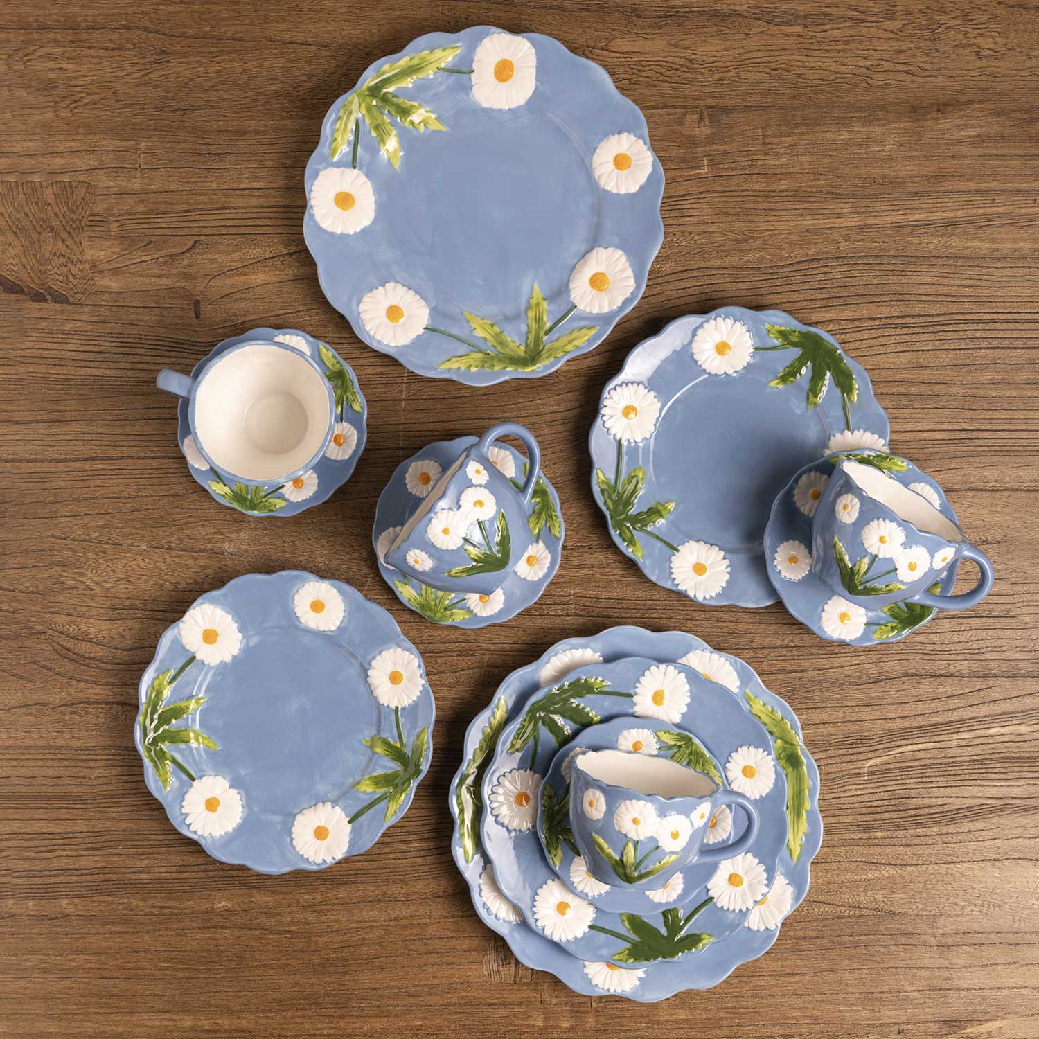 Plato mediano Margarita 22cm set x4 img #7