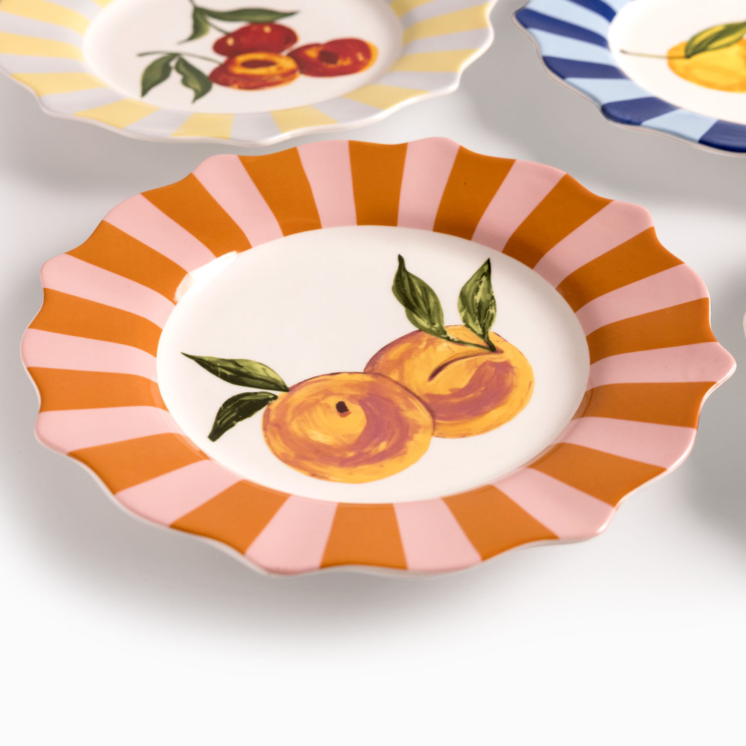 Plato principal Frutas 25cm set x4 img #4
