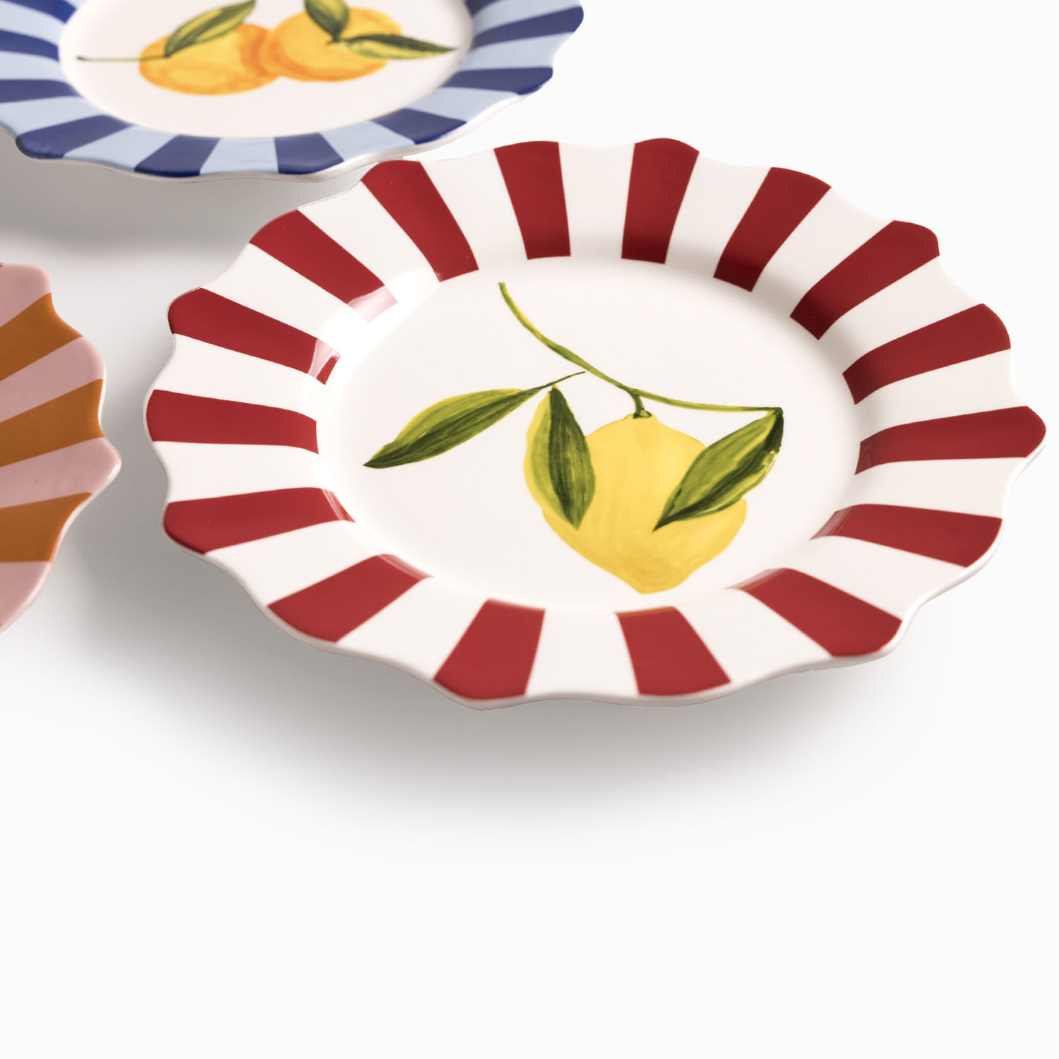 Plato principal Frutas 25cm set x4 img #5