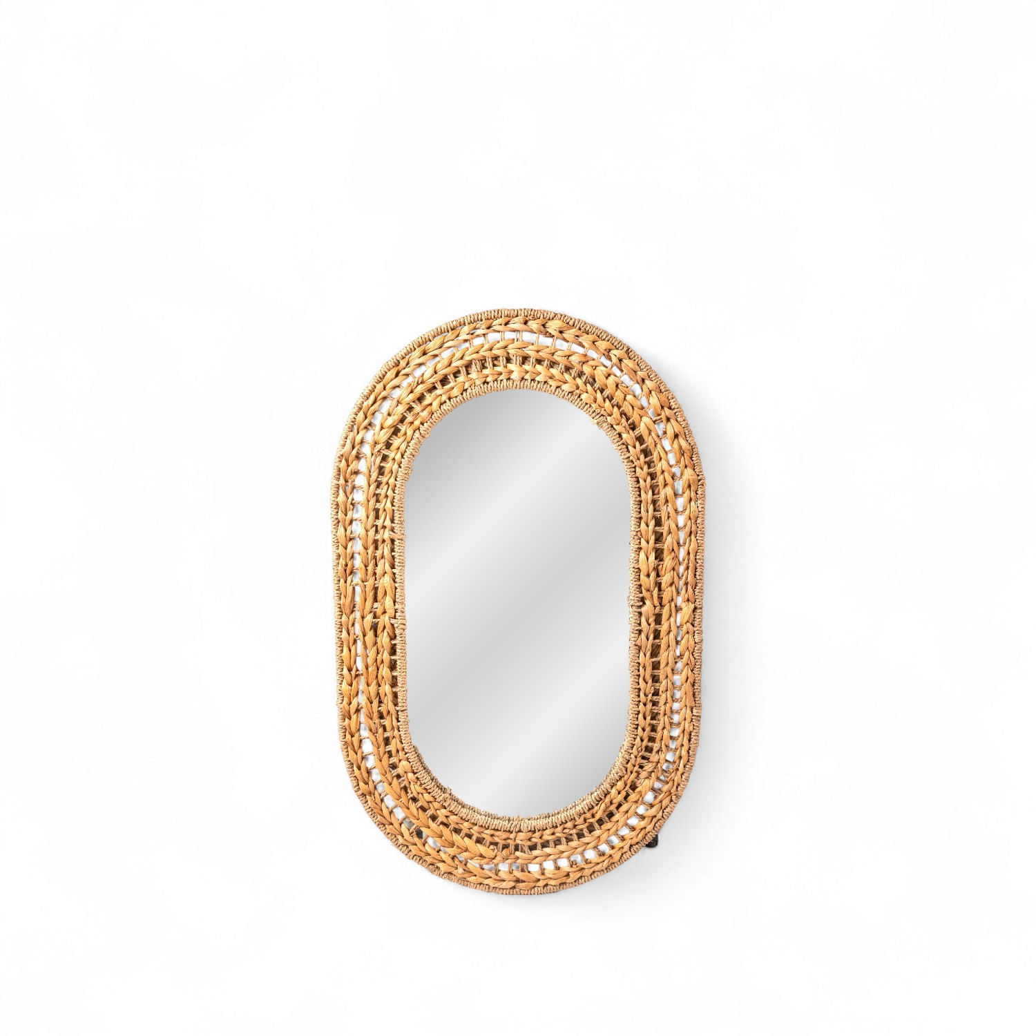 Espejo oval fibra natural 55x88cm img #1