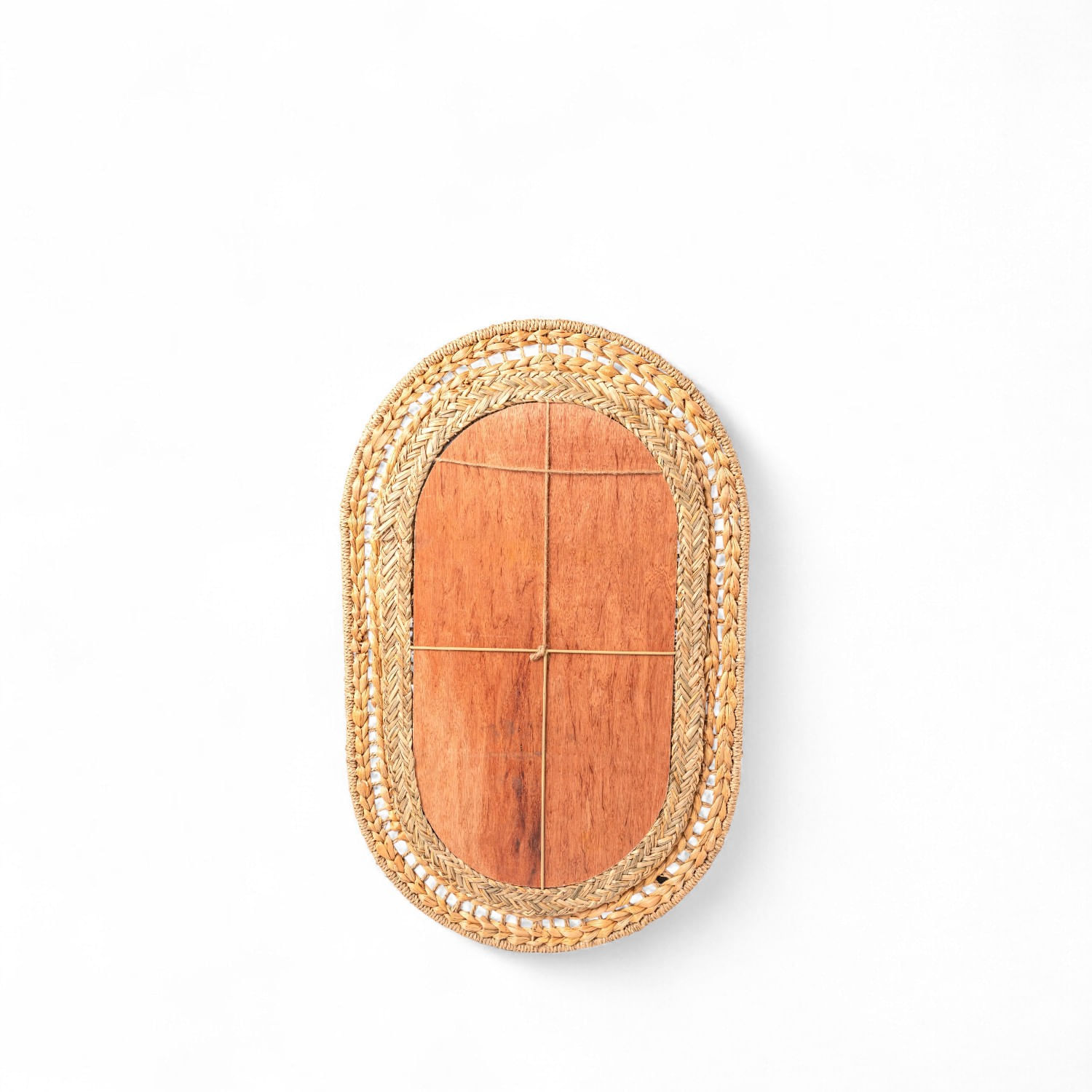 Espejo oval fibra natural 55x88cm img #2