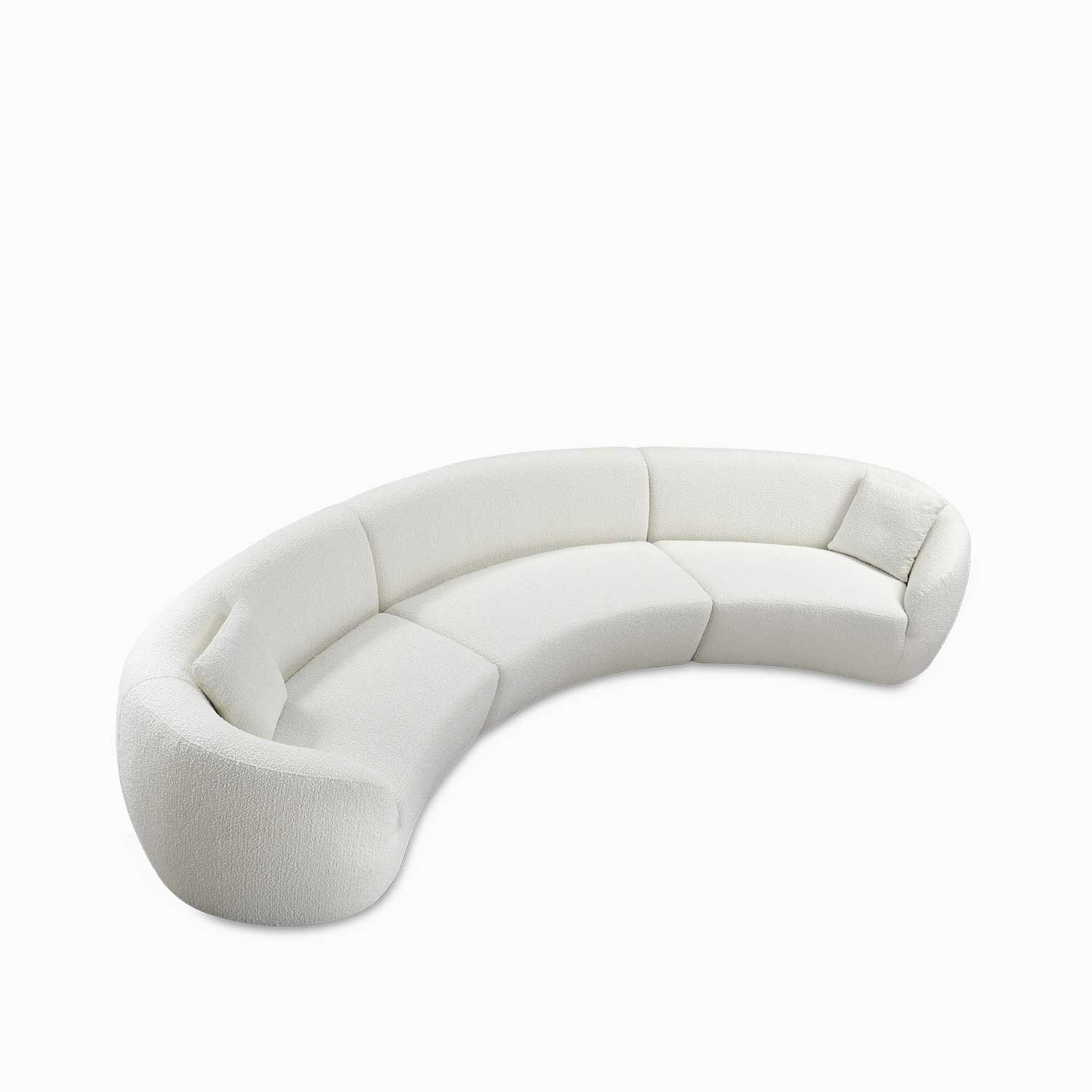 Seccional curvo 4 puestos beige img #2