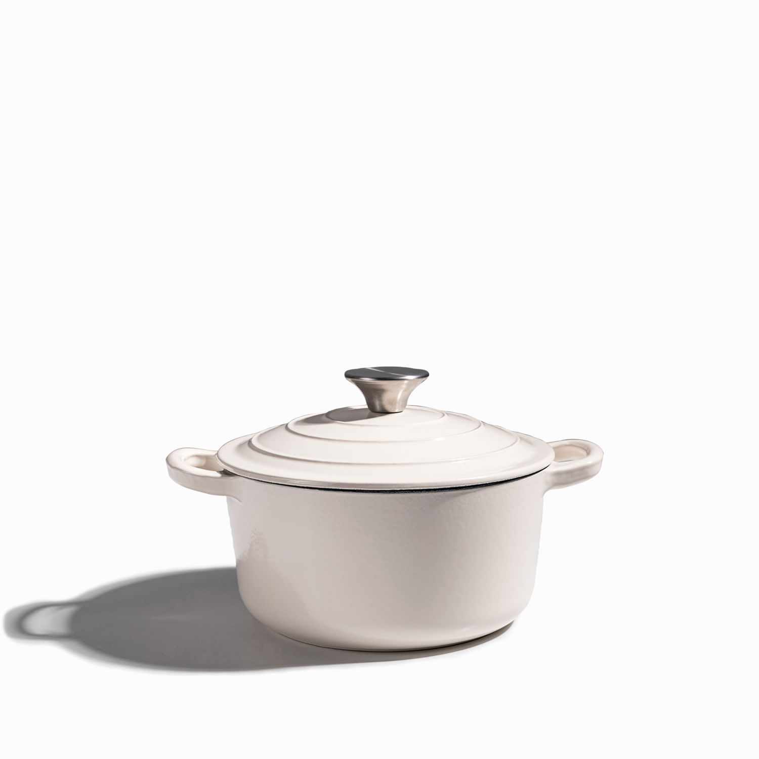 Olla blanca en hierro fundido 20cm img #1