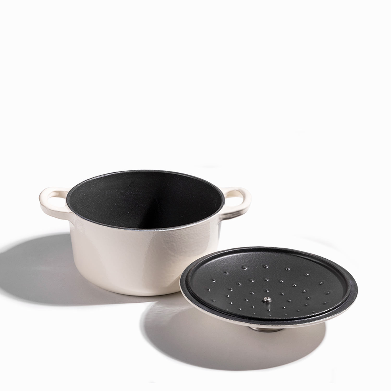 Olla blanca en hierro fundido 20cm img #5