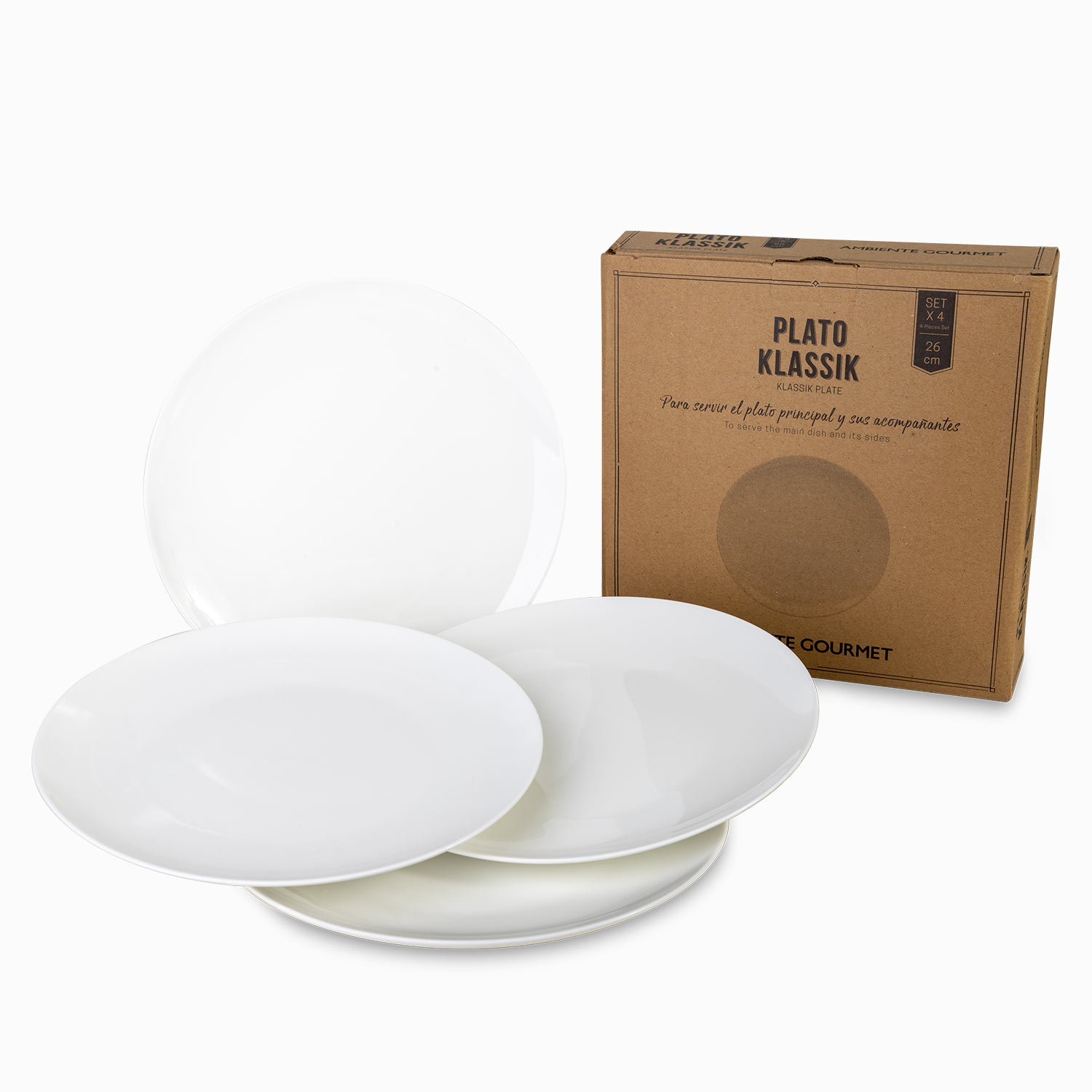 Plato principal Klassik 26cm set x4 img #1