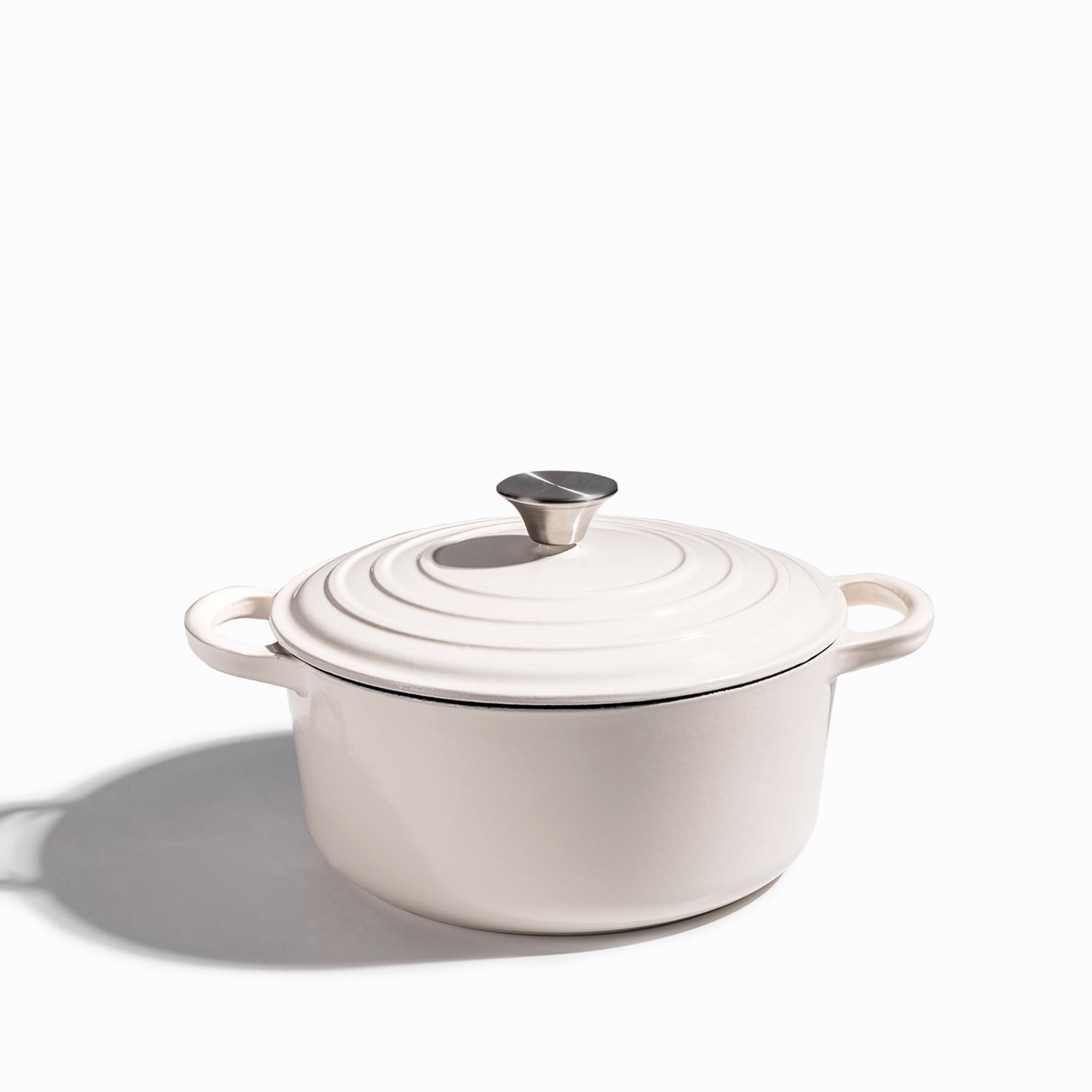 Olla blanca en hierro fundido 24cm img #1