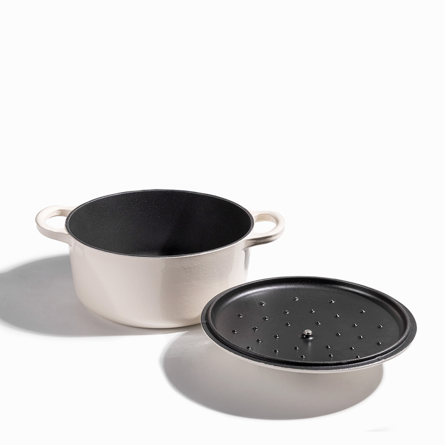 Olla blanca en hierro fundido 24cm img #3