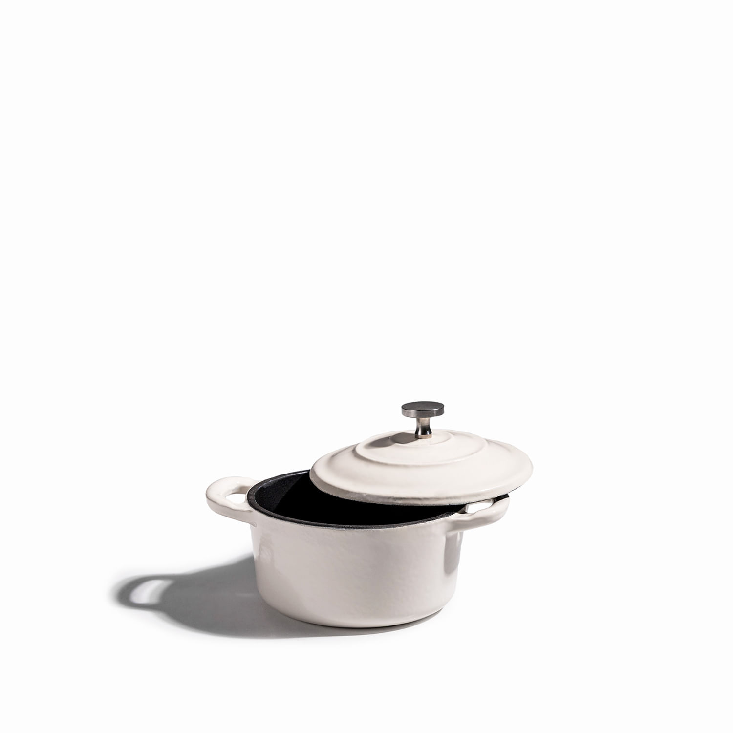 Mini olla blanca 10cm en hierro fundido img #5