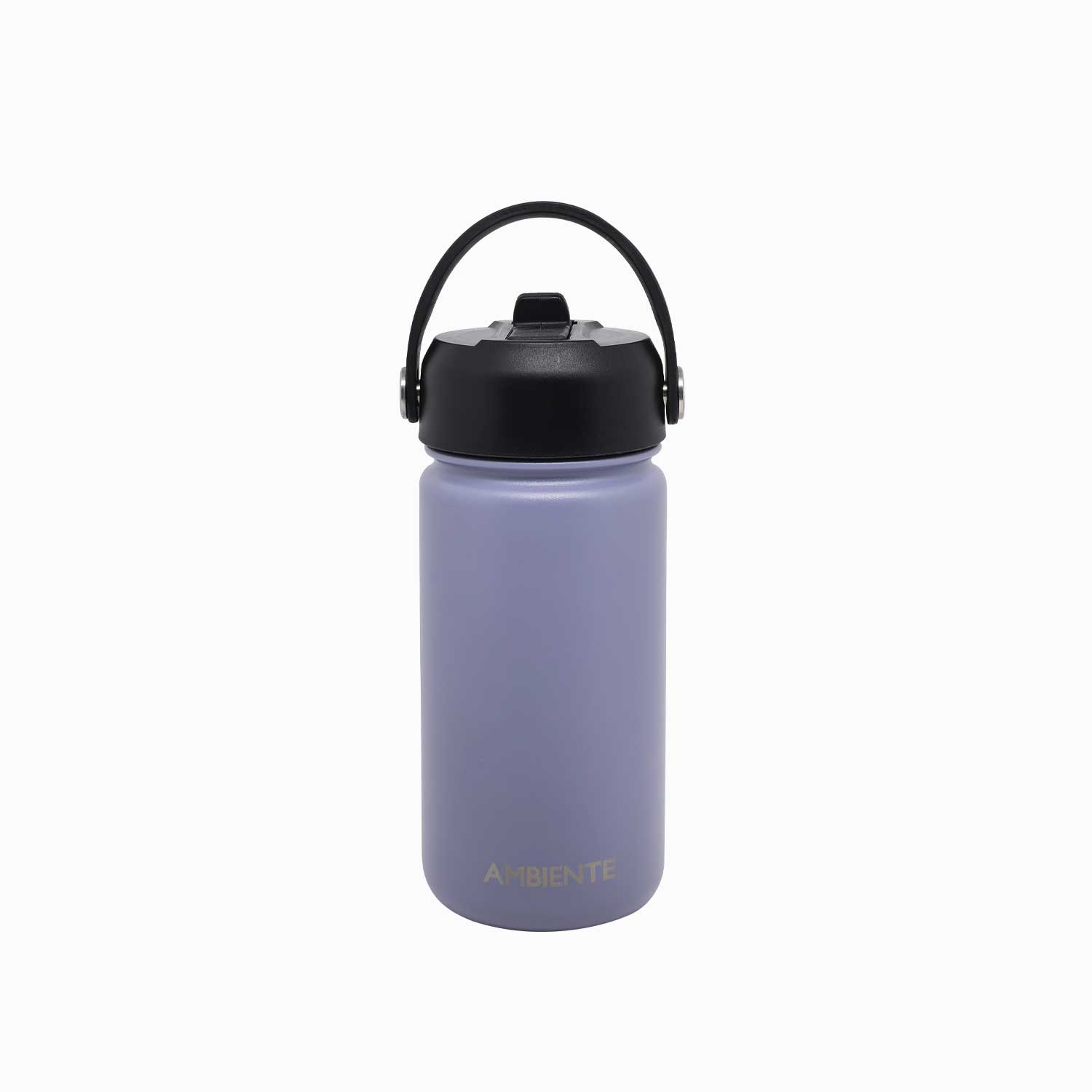 Termo doble pared morado con pitillo 350ml img #1