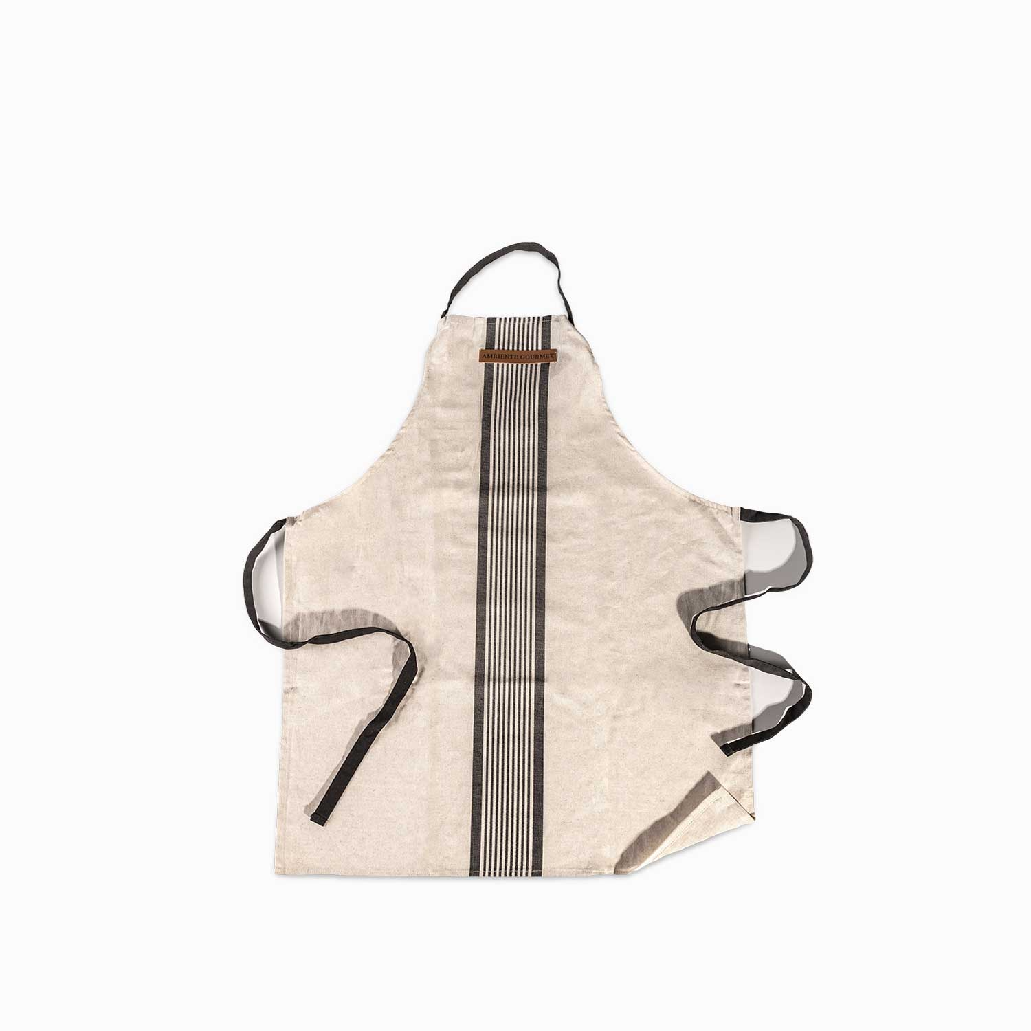 Delantal rayas beige-gris img #1