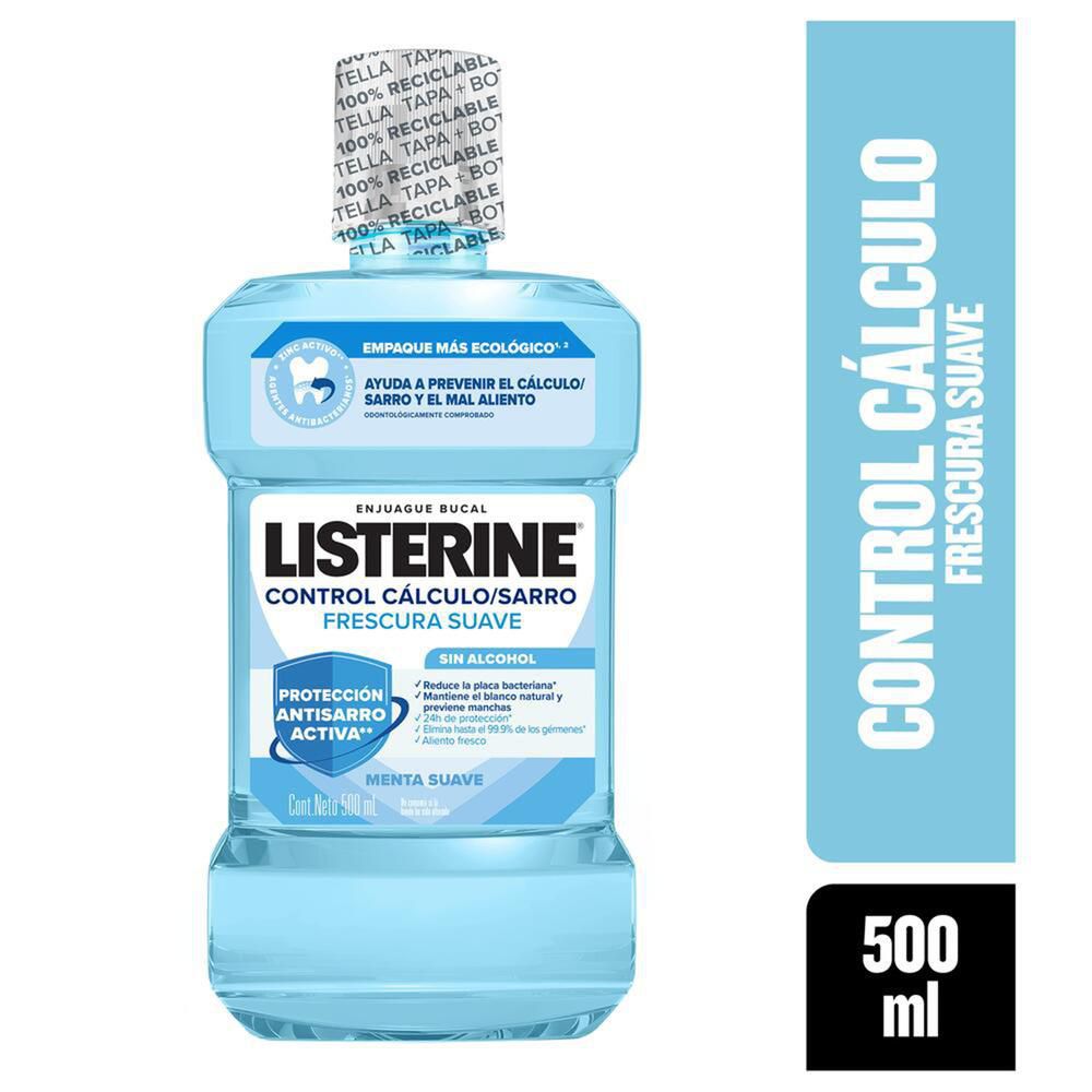 Enjuague bucal LISTERINE control cálculo frescura suave (500  ml) img #1