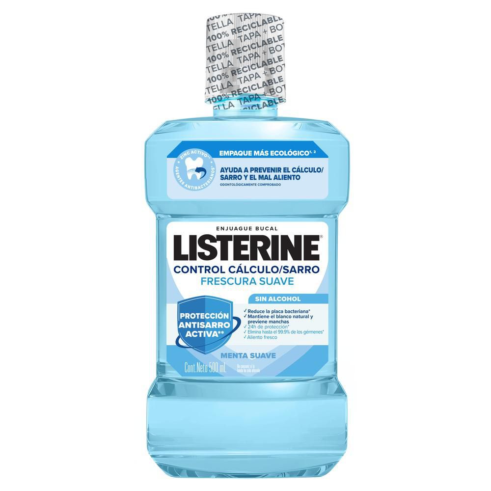 Enjuague bucal LISTERINE control cálculo frescura suave (500  ml) img #2