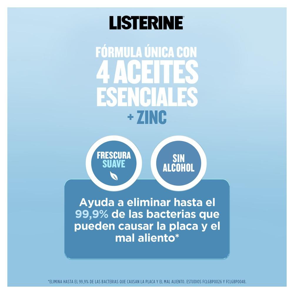 Enjuague bucal LISTERINE control cálculo frescura suave (500  ml) img #4