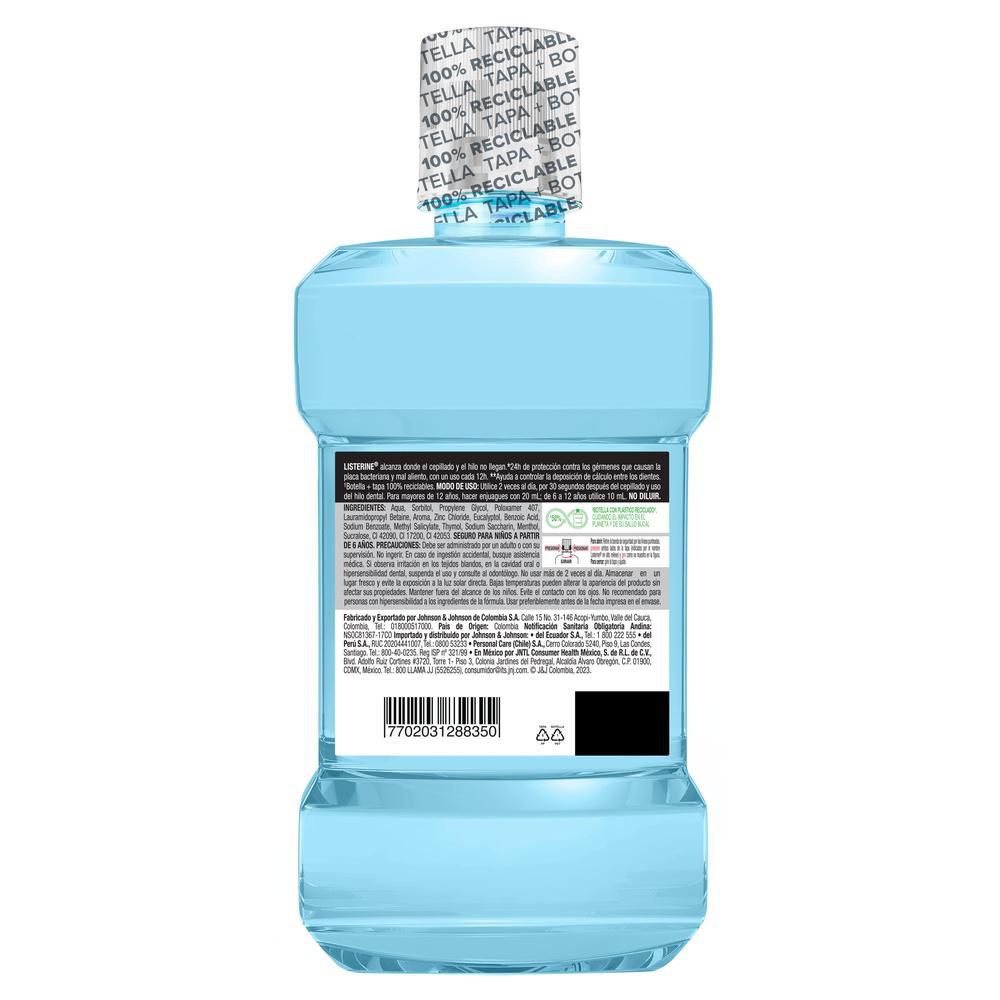 Enjuague bucal LISTERINE control cálculo frescura suave (500  ml) img #7