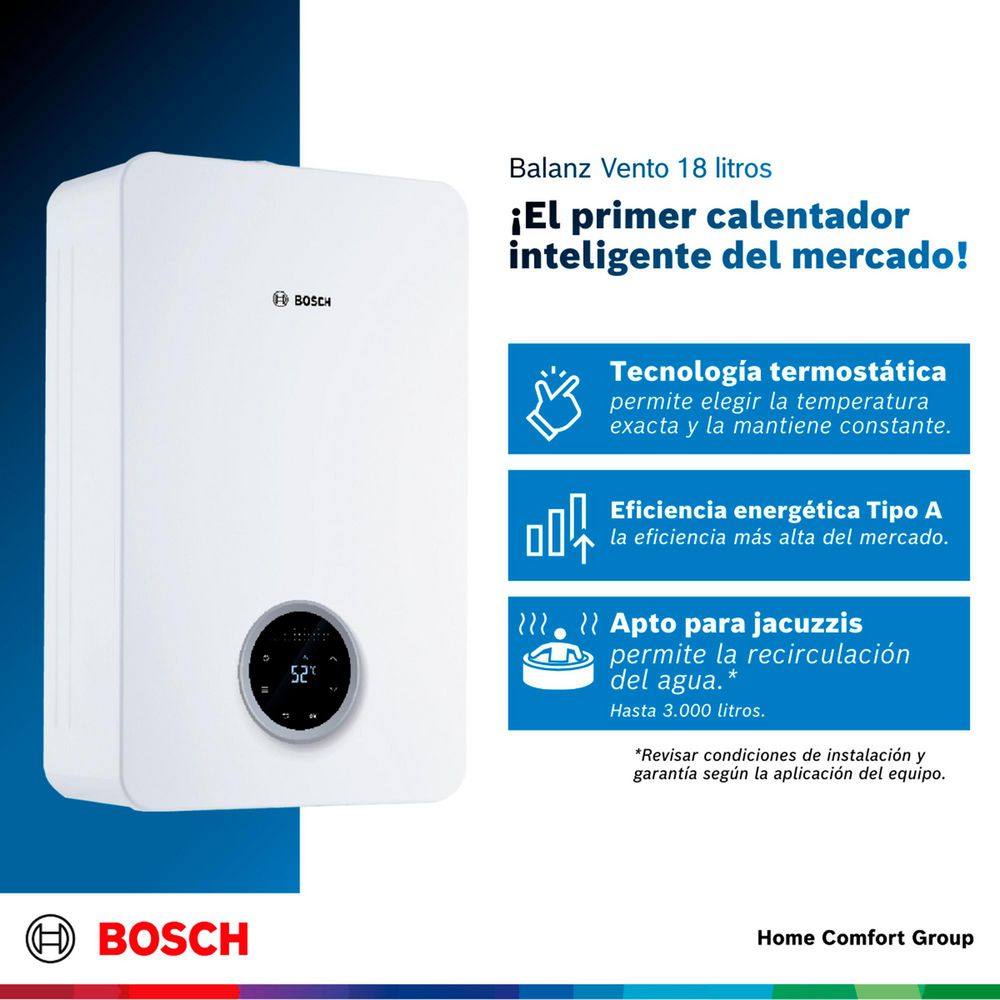 Calentador de agua 18 litros Tiro Forzado GN BOSCH 873611004 img #2