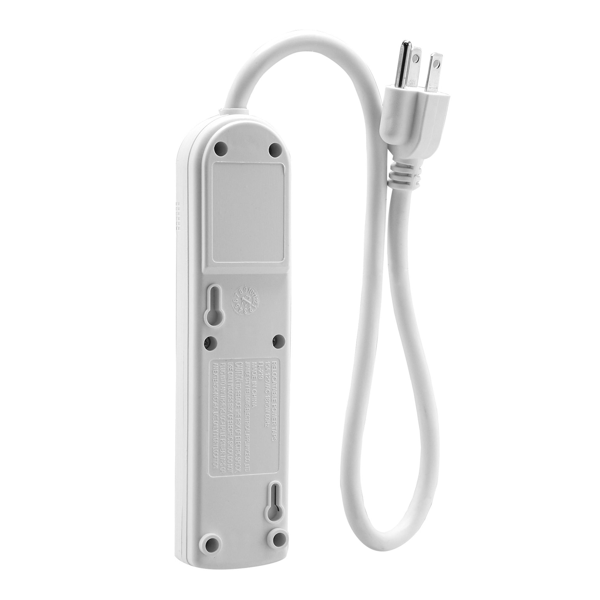 Kit Multitoma 4 Salidas + Multitoma de Pared 3 Salidas Polo a Tierra Blanco img #5