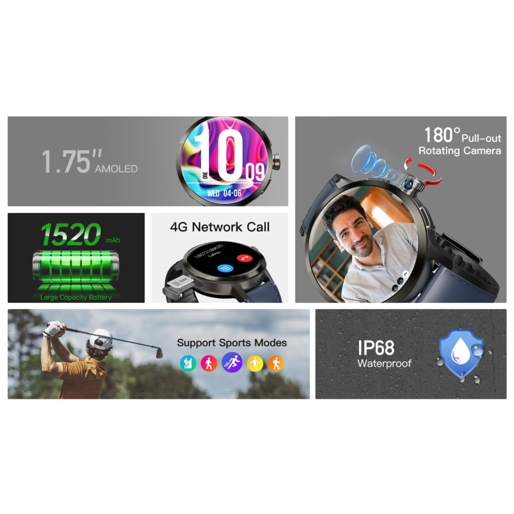 Smartwatch Esenses Android SW-100-4G-A Negro img #8