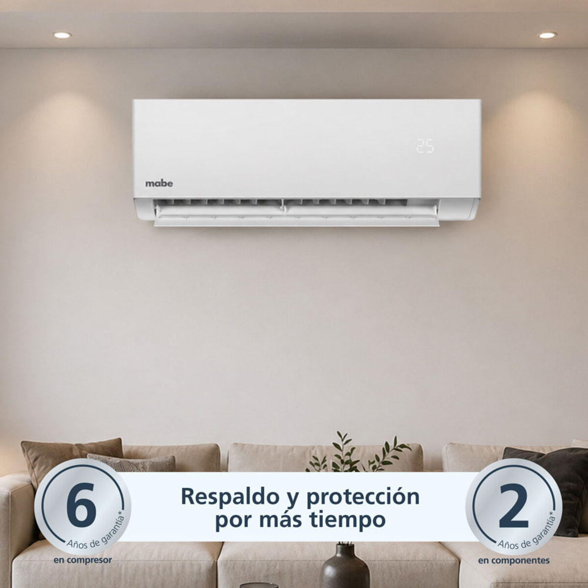 Aire Acondicionado Mabe 9000 BTU Tipo Split 220V MMT09CDBWCC32EC1 Blanco img #4