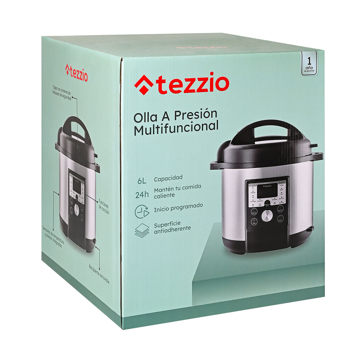 Olla a Presión Eléctrica Multifuncional 6L Digital Tezzio img #7