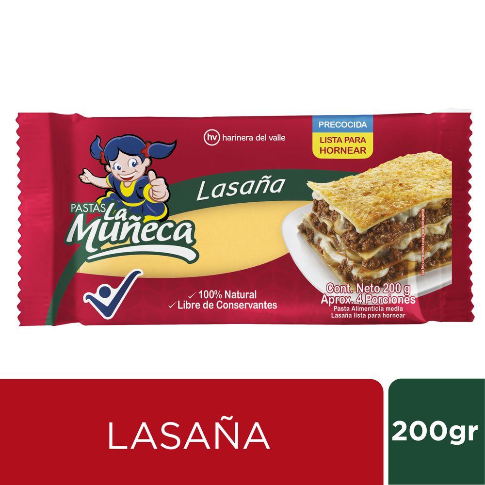 Pastas LA MUNECA para lasaña (200  gr) img #1