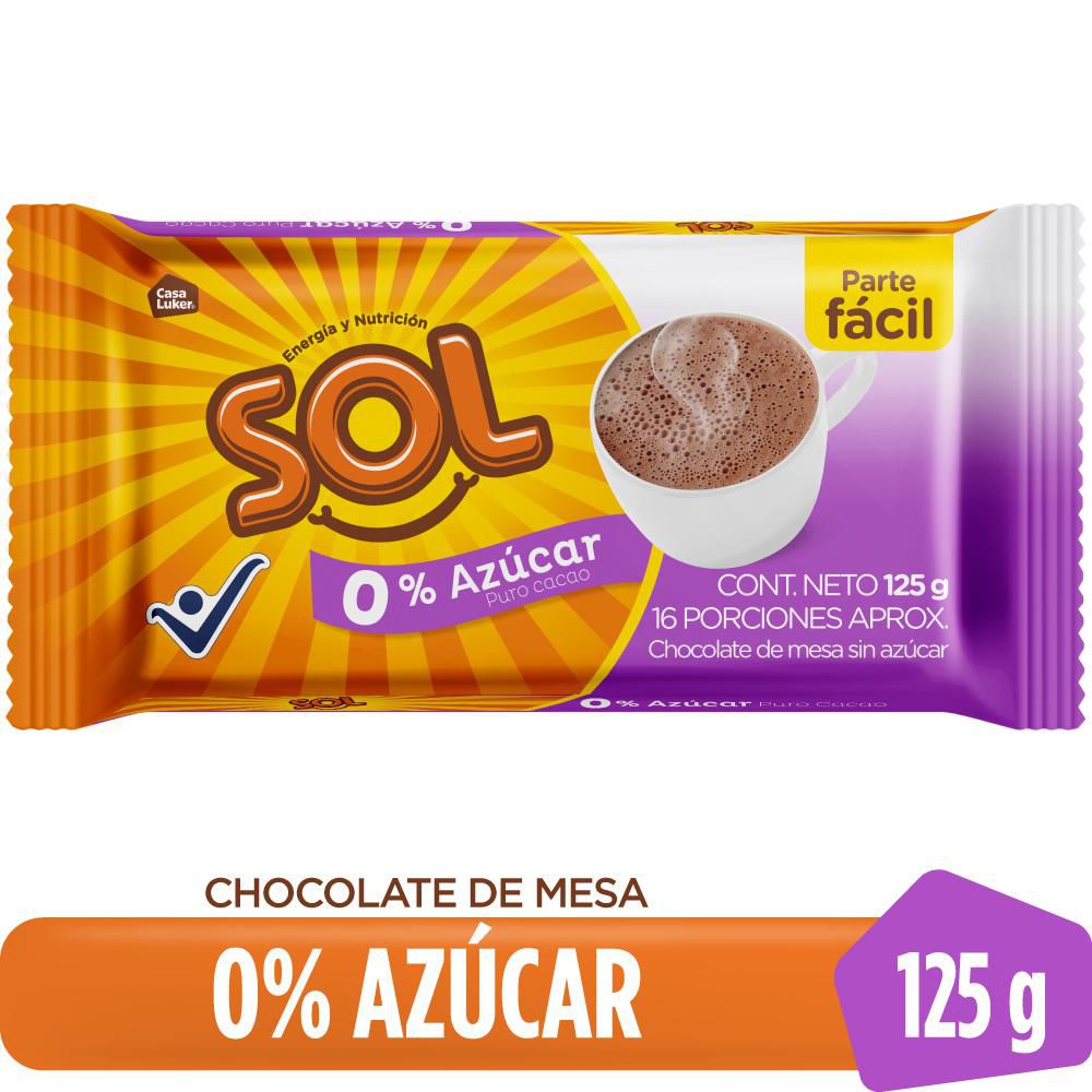 Chocolate SOL de mesa azúcar (125  gr) img #1