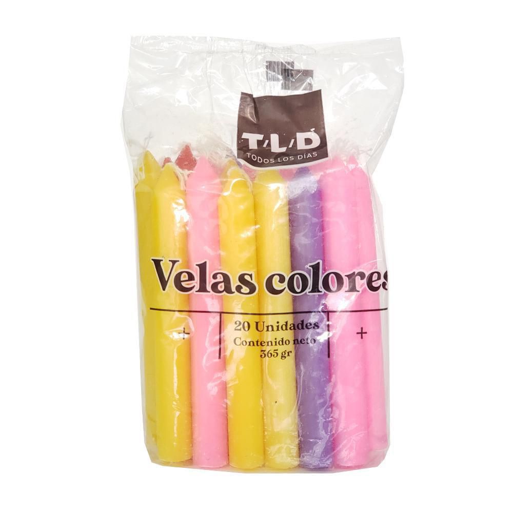 Vela T/L/D TODOS LOS DIAS de colores x20und img #1