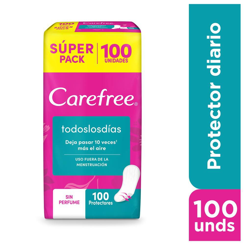 Protectores CAREFREE todos los días (100  und) img #1