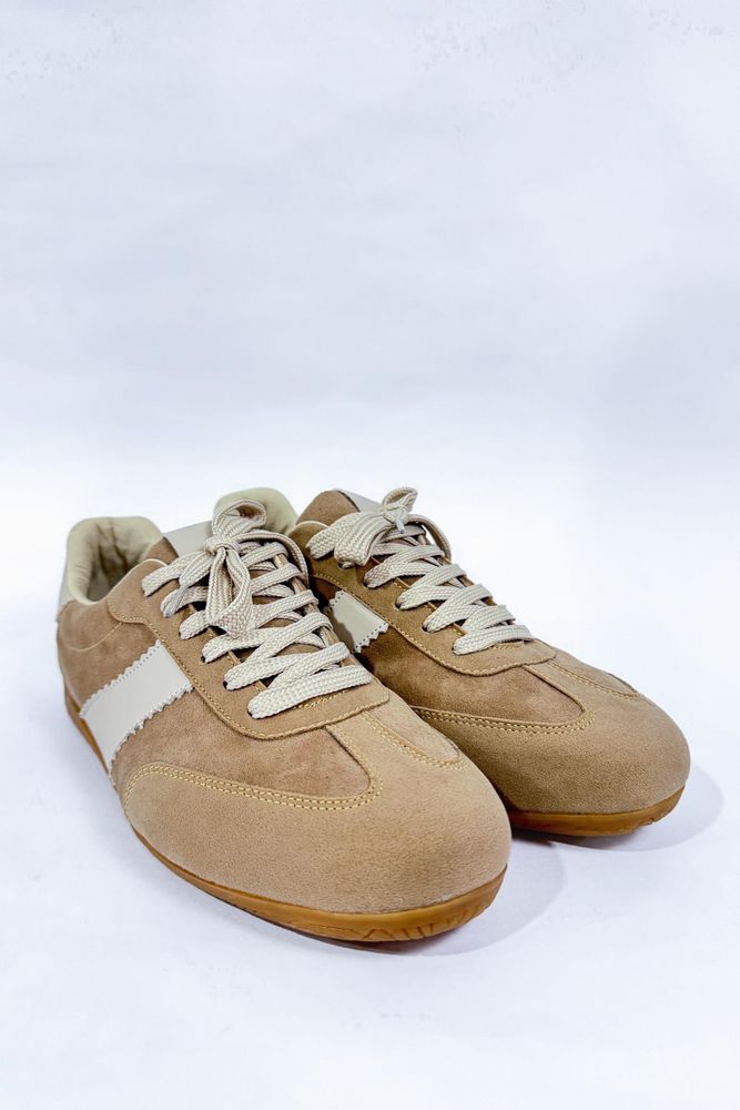 Tenis LN26028  ARKITECT Tenis Carnaza Con Lateral Zig Zag Suela Baja 35MIEL