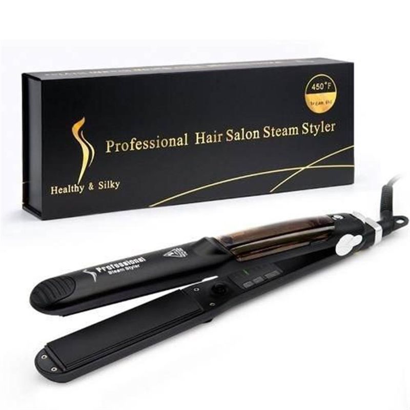 Plancha De Pelo Profesional Argan Steam Styler Negra | Éxito