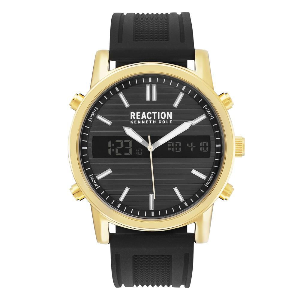 Kenneth Cole Orologio Uomo KC15205001: Quadrante Nero, Cassa Acciaio E Cinturino Pelle Marrone