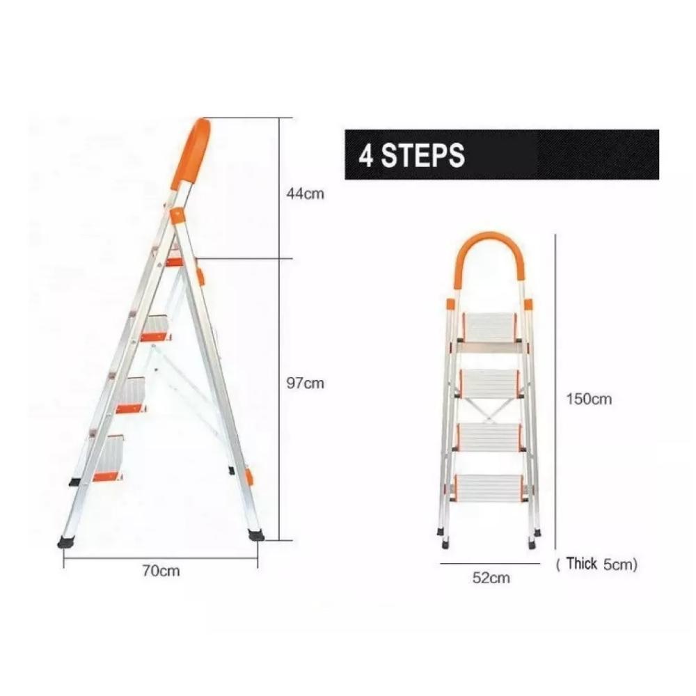 Escalera 4 Pasos Hogar Aluminio